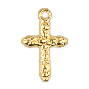 Anh&auml;nger aus Stainless Steel - Rostfreiem Stahl Cross Gold