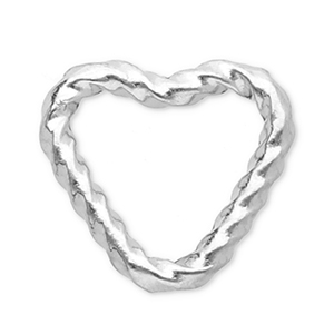 Zubeh&ouml;r aus Stainless Steel - Rostfreiem Stahl Zwischenst&uuml;ck Heart Silver