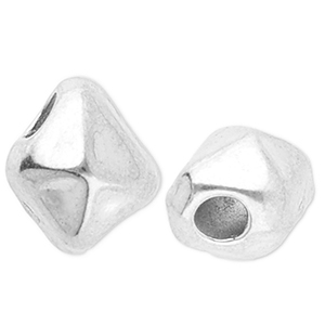 Perlen aus Stainless Steel - Rostfreiem Stahl Irregular Silver