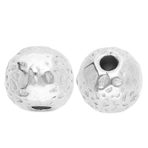 Perlen aus Stainless Steel - Rostfreiem Stahl Silver