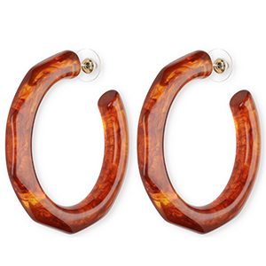 Musthave Resin Ohrringe&nbsp;/&nbsp;Ohrstecker Dark amber brown