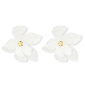 Musthave Resin Ohrringe&nbsp;/&nbsp;Ohrstecker  Flower White-gold