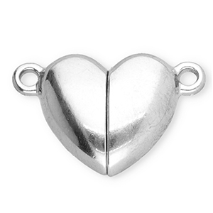 Zubeh&ouml;r aus Stainless Steel - Rostfreiem Stahl Magnetverschluss Heart Silver
