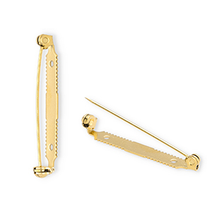 Zubeh&ouml;r aus Stainless Steel - Rostfreiem Stahl Sicherheits-Broschennadel Gold