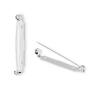 Zubeh&ouml;r aus Stainless Steel - Rostfreiem Stahl Sicherheits-Broschennadel Silver