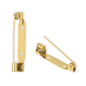 Zubeh&ouml;r aus Stainless Steel - Rostfreiem Stahl Sicherheits-Broschennadel Gold