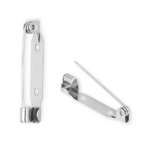 Zubeh&ouml;r aus Stainless Steel - Rostfreiem Stahl Sicherheits-Broschennadel Silver