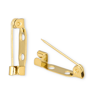 Zubeh&ouml;r aus Stainless Steel - Rostfreiem Stahl Sicherheits-Broschennadel Gold