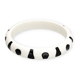 Armb&auml;nder Bangle aus Resin White-black