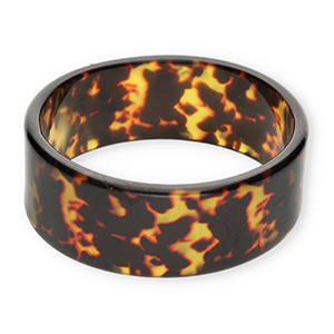 Armb&auml;nder Bangle aus Resin Transparent amber brown-black
