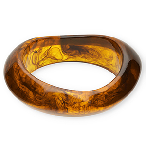Armb&auml;nder Bangle aus Resin Transparent amber brown