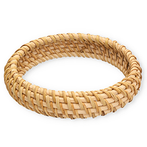 Armb&auml;nder Bangle aus Rattan Natural beige