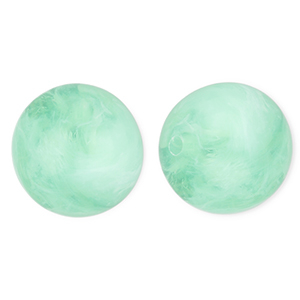 20 mm Perlen aus Acryl Round Mint green-marble