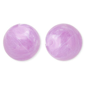 20 mm Perlen aus Acryl Round Lavender purple-marble