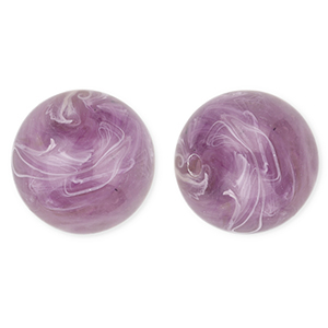 20 mm Perlen aus Acryl Round Purple-brown-marble