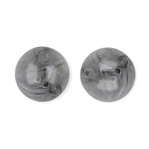 12 mm Perlen aus Acryl Round Grey-marble
