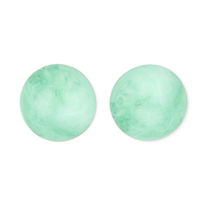 12 mm Perlen aus Acryl Round Mint green-marble