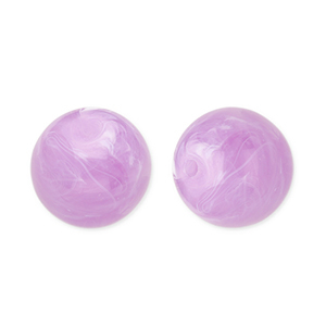 12 mm Perlen aus Acryl Round Lavender purple-marble
