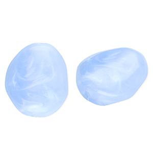 Perlen aus Acryl Egg-Shaped Blue-marble