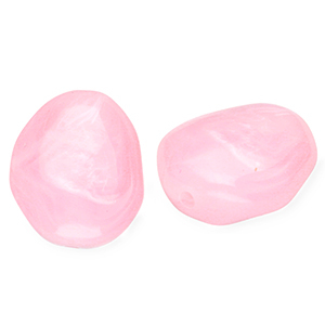 Perlen aus Acryl Egg-Shaped Pink-marble