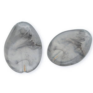 Perlen aus Acryl Drop Grey-marble