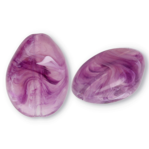 Perlen aus Acryl Drop Purple-brown-marble