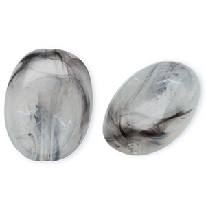 Perlen aus Acryl Oval Grey-marble