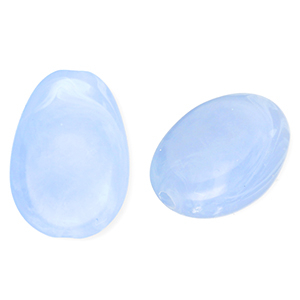 Perlen aus Acryl Oval Blue-marble
