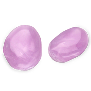 Perlen aus Acryl Egg-Shaped Lavender purple-marble