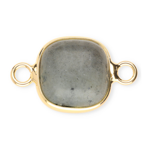 Anh&auml;nger Naturstein Zwischenst&uuml;ck 12x12&nbsp;mm Grey-gold