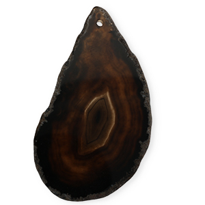 Anh&auml;nger Naturstein Achat Drop Black-brown-light grey