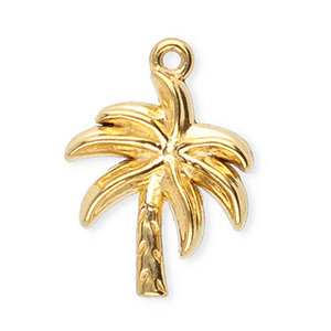Anh&auml;nger aus Stainless Steel - Rostfreiem Stahl Palmtree Gold