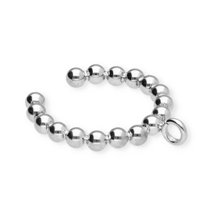 BY31&reg; Stainless Steel - Rostfrei Stahl Ohrringe / Ear Cuff Spheres with Loop Silver