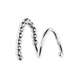 BY31&reg; Stainless Steel - Rostfrei Stahl Ohrringe / Spiral-Ohrringe Spheres Silver