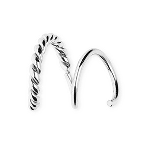 BY31&reg; Stainless Steel - Rostfrei Stahl Ohrringe / Spiral-Ohrringe Twisted Silver
