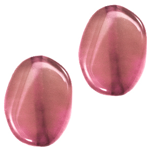 Perle Halb Edelstein oval Magenta opal