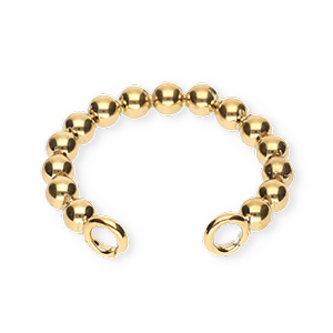 BY31&reg; Stainless Steel - Rostfrei Stahl Ohrringe / Ear Cuff Spheres with 2 Loops Gold