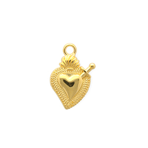 Anh&auml;nger Metall DQ&reg; Heart Goud (nikkelvrij)