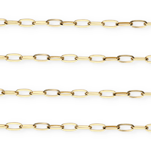 Stainless Steel - Rostfrei Stahl Gliederketten Gold