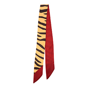 Bandana Schal with Zebra Print Camel-dark brown-rust red