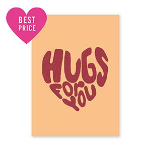 BY31&reg; Karten f&uuml;r Schmuck "Hugs for you" Peachy orange-rust red