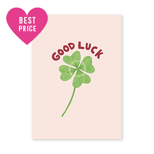 BY31&reg; Karten f&uuml;r Schmuck "Good luck" Light pink-green-rust red