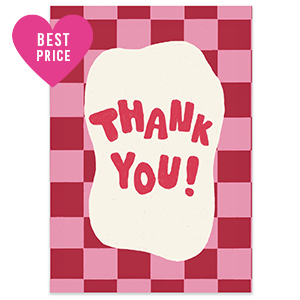 BY31&reg; Karten f&uuml;r Schmuck "Thank you" Dark pink-rust red-off white