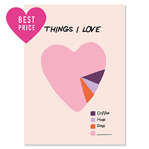 BY31&reg; Karten f&uuml;r Schmuck "Things I love" Pink-purple-orange