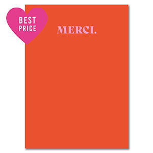 BY31&reg; Karten f&uuml;r Schmuck "Merci" Red-light pink