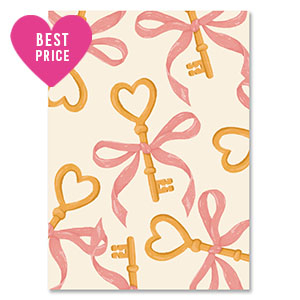 BY31&reg; Karten f&uuml;r Schmuck Keys Off white-red-gold