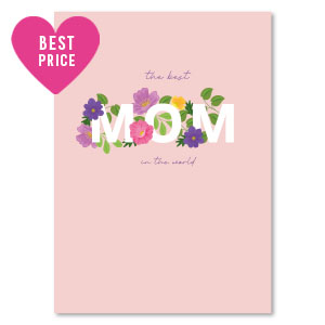 Karten f&uuml;r Schmuck "the best mom in the world" Light pink