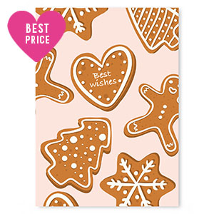 Karten f&uuml;r Schmuck "Best wishes" Pink-brown