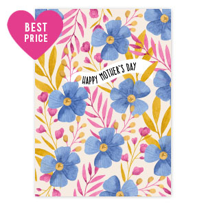 Karten f&uuml;r Schmuck "Happy mother's day" Multicolor