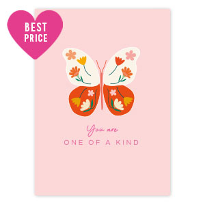 Karten f&uuml;r Schmuck "You are one of a kind" Light pink